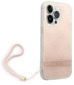 Guess GUOHCP14LH4STP Θήκη για iPhone 14 Pro 6.1 "pink / pink hardcase 4G Print Strap*