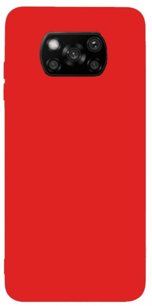 Silicone Case Soft Flexible Rubber Cover Θήκη για Poco X3 NFC Red