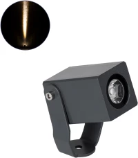GloboStar® TREELIGHT-TREEMARO 90472 Σποτ Φωτισμού Ειδικό για Φυτά - Δέντρα LED 3W 330lm 8° DC 24V Αδιάβροχο IP67 Μ3.5 x Π6.4 x Υ10cm Θερμό Λευκό 2700K - Γκρι Ανθρακί - 3 Years Warranty