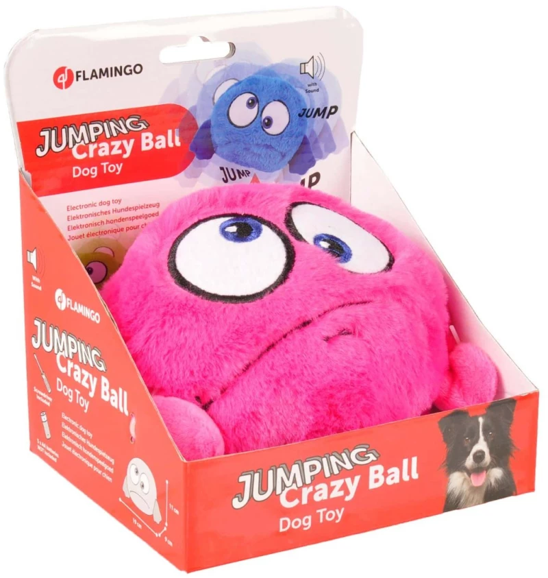 Παιχνίδι Σκύλου Flamingo Jumping Ball Pink 15x15x10cm