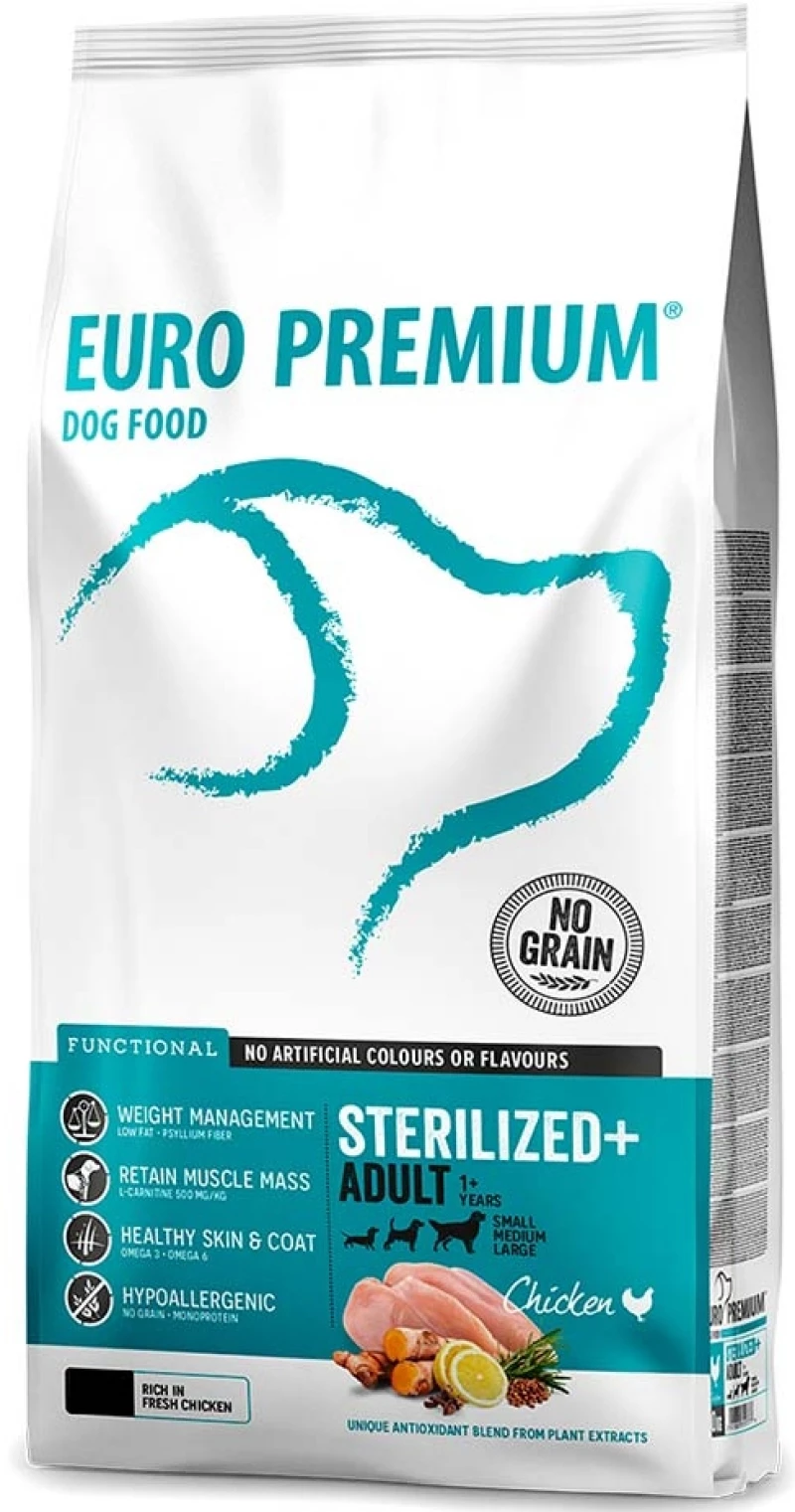 Europremium Grain Free Adult Sterilized+  10kg + Δώρο Λάδι Σολομού 100ml
