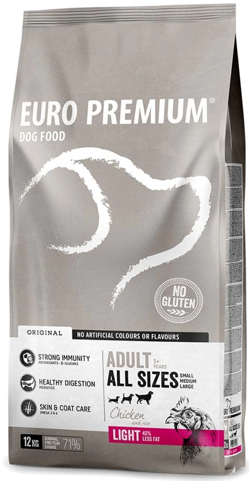 Europremium All Sizes  Adult Light 12kg + Δώρο Λάδι Σολομού 100ml