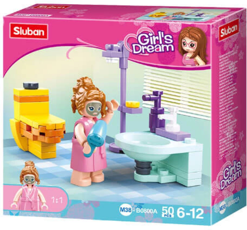 Sluban Τουβλάκια Girls Dream Bathroom 50τμχ