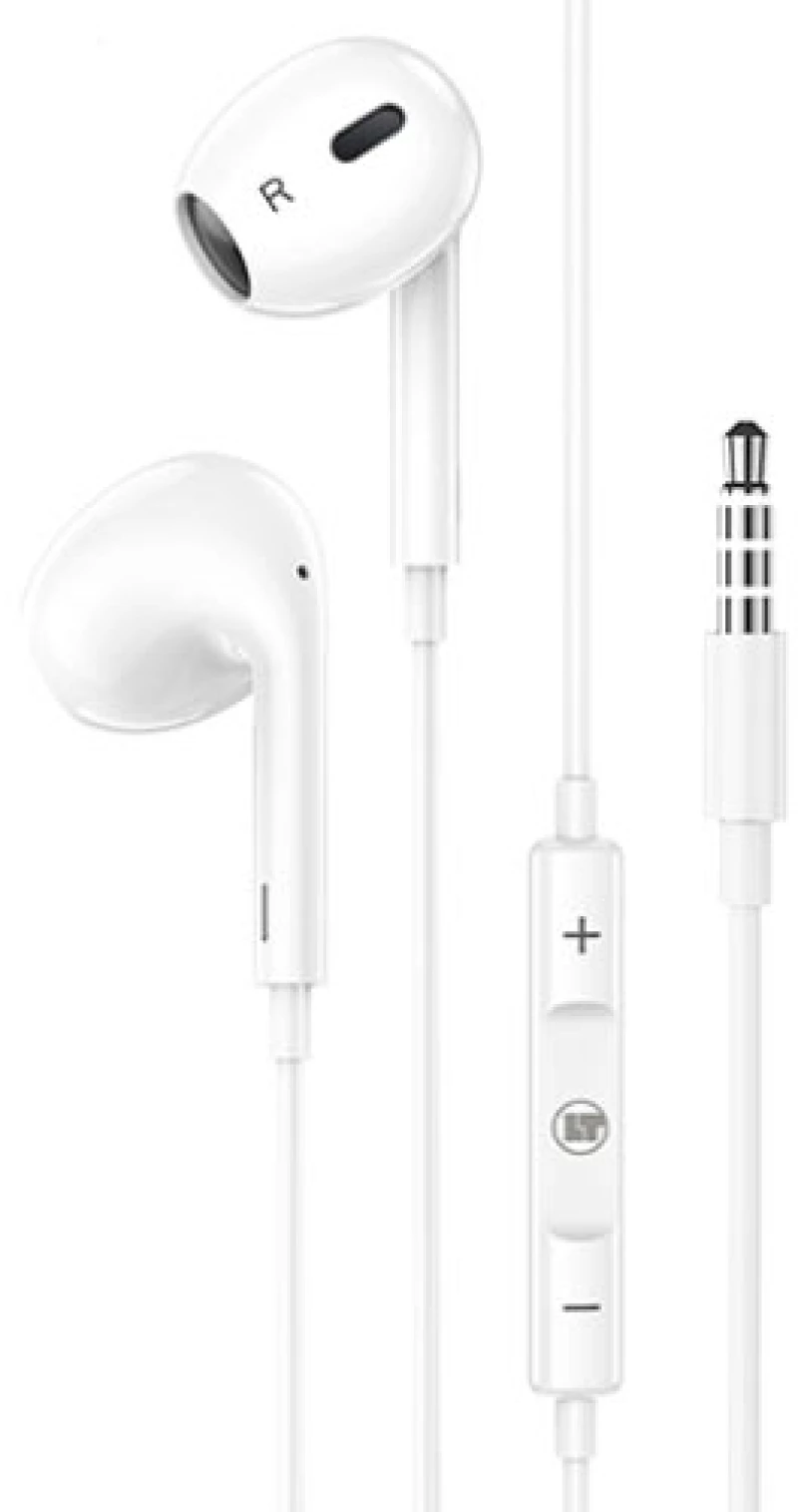 LAMTECH HANDSFREE STEREO 3,5mm JACK WITH MIC WHITE
