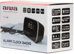 AIWA DUAL ALARM CLOCK RADIO WITH 2 CHARGING USB PORTS BLACK