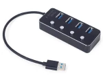 GEMBIRD USB3.1 (GEN1) POWERED 4-PORT HUB WITH SWITCHES