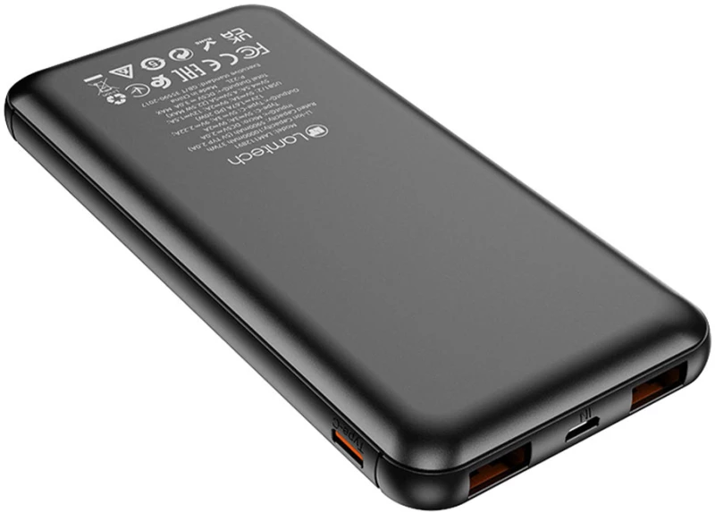 LAMTECH POWERBANK 10000MAH QC3,0+PD20W BLACK