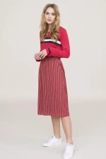 Μίντι φούστα σε άλφα γραμμή Liss Kaffe Κόκκινο