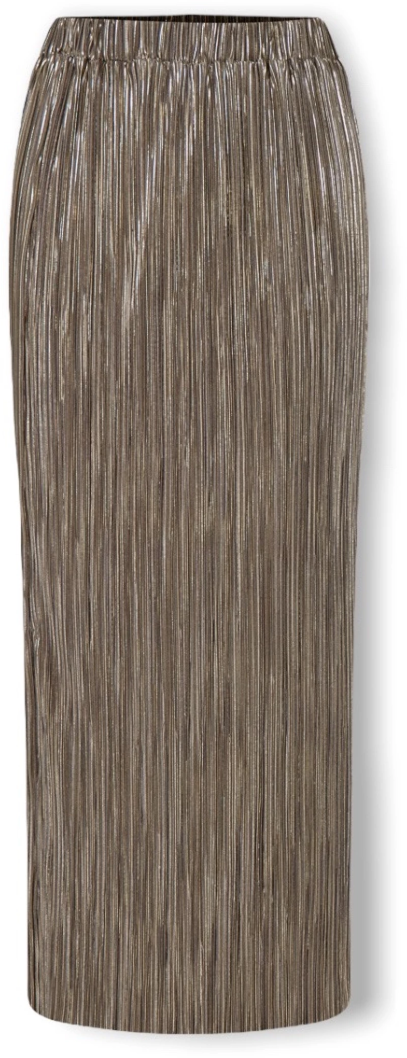 Μακριά χρυσή φούστα Pleat Cream Χρυσό