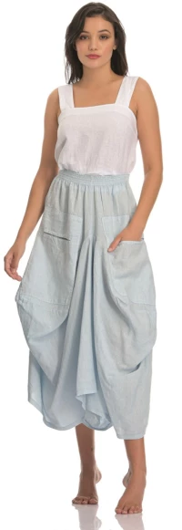 Φούστα My Boutique Pocket Pale Blue