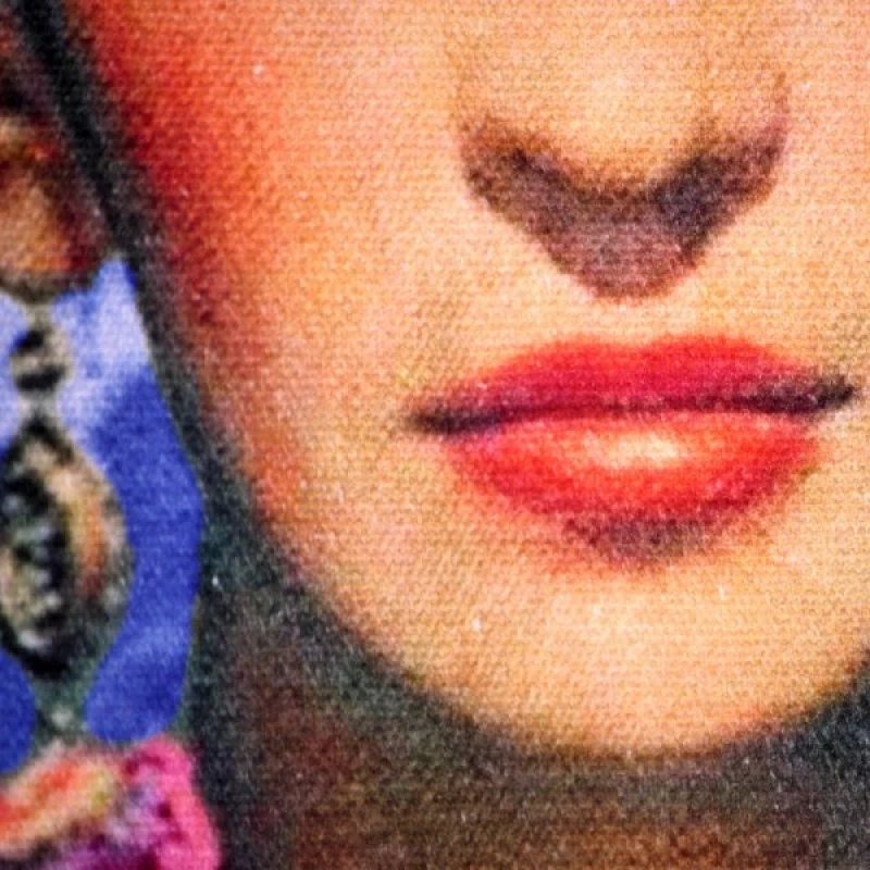 ΤΣΑΝΤΑ FRIDA ΚAHLO ΜΠΛΕ ΚΕΝΤΗΜΕΝΗ