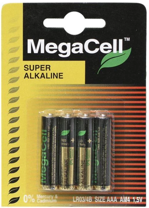 ΜΠΑΤΑΡΙΕΣ ΑΛΚΑΛΙΚΕΣ ΜΙΝΙ ΑΑΑ*  MegaCell MC-LR03-4B - 40 ΤΕΜ