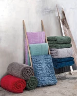 ΚΟΥΒΕΡΤΟΠΑΠΛΩΜΑ CROCO ΠΡΑΣΙΝΟ 220X240 760gsm VELVET