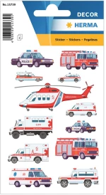 Herma Decor 15739 αυτοκόλλητα Police-Fire Trucks