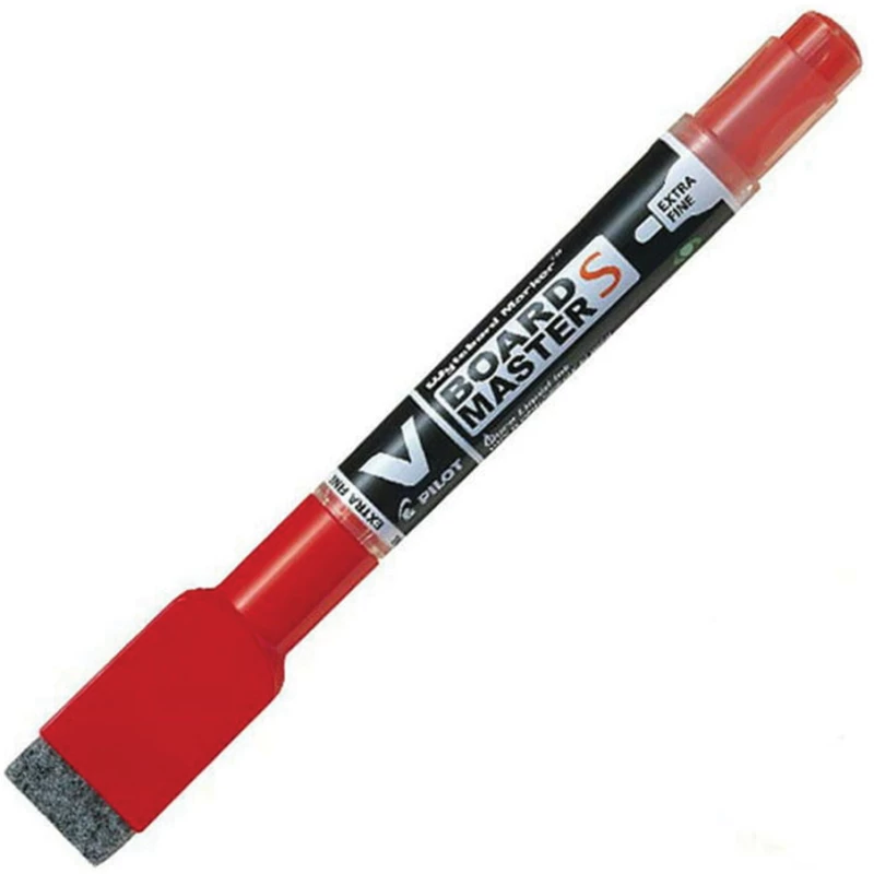 Pilot V-Board WBME-VS-EF-R μαρκαδόρος ασπροπίνακα με σπόγγο κόκκινο