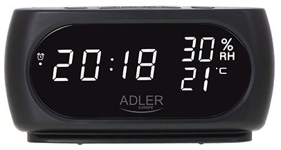 Adler AD 1186 table clock Digital table clock Triangular Black