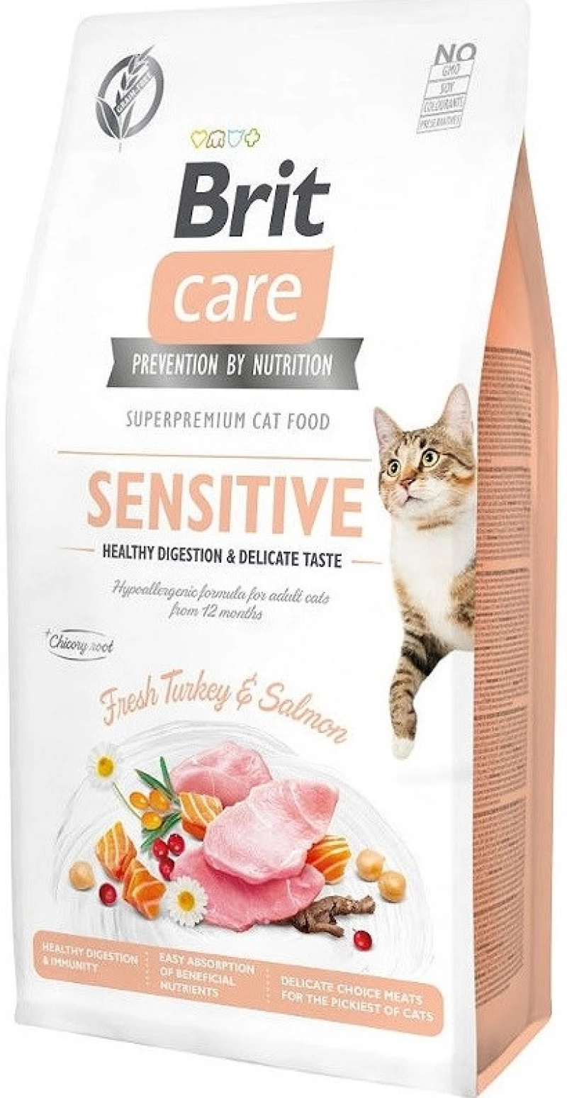 BRIT Care Grain-Free Sensitive Turkey&Salmon - dry cat food - 7 kg