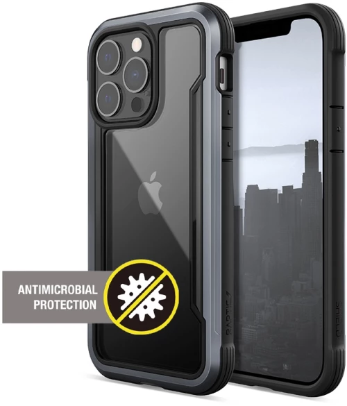X-Doria Raptic Shield Pro - Case for iPhone 13 Pro (Anti-bacterial) (Black)
