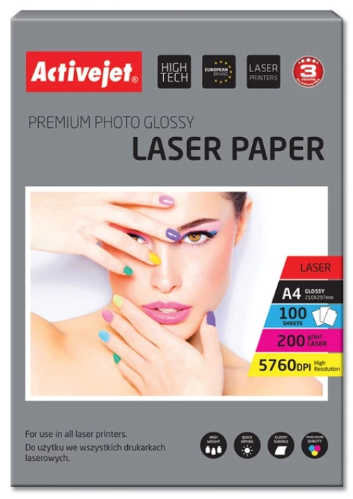 Activejet AP4-200G100L photo paper for laser printers; A4; 100 pcs