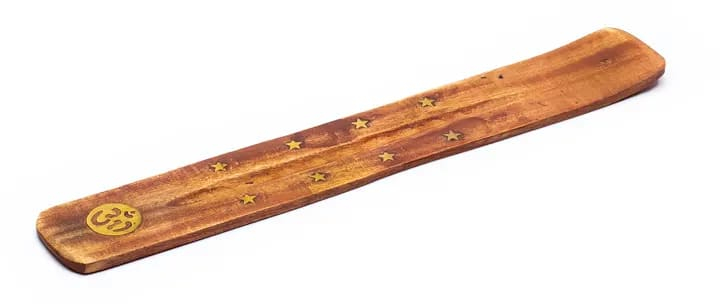 Ξύλινη Βάση καύσης για Αρωματικά Στικ με σχέδιo Om