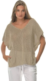 Μπλούζα Γυναικεία V Sweater Μπεζ
