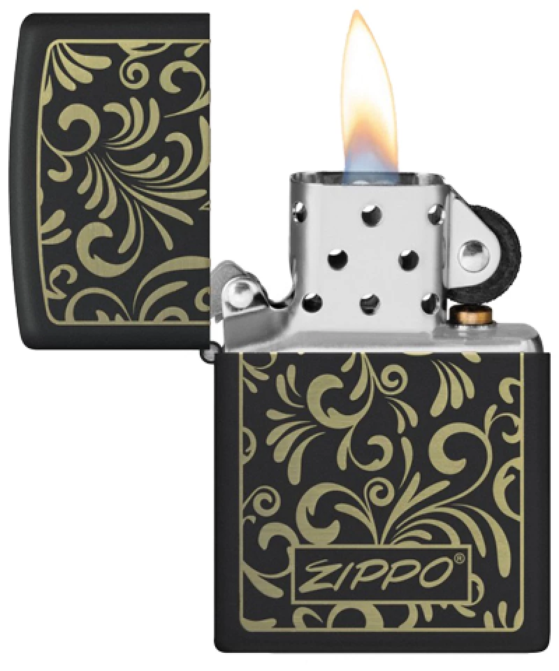 ZIPPO ΑΝΑΠΤΗΡΑΣ ΛΑΔΙΟΥ ΑΝΤΙΑΝΕΜΙΚΟΣ GOLDEN FLORAL DESIGN - 48152