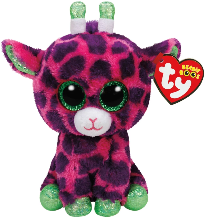 TY Beanie Boos Gilbert Χνουδωτό Καμηλοπάρδαλη Ροζ Και Μωβ 70εκ