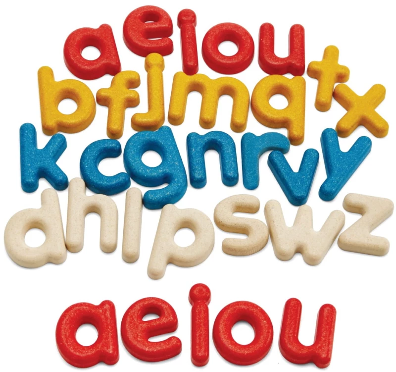 Ξύλινο Παιχνίδι Αλφαβήτα με μικρά (αγγλικά) της Plan Toys