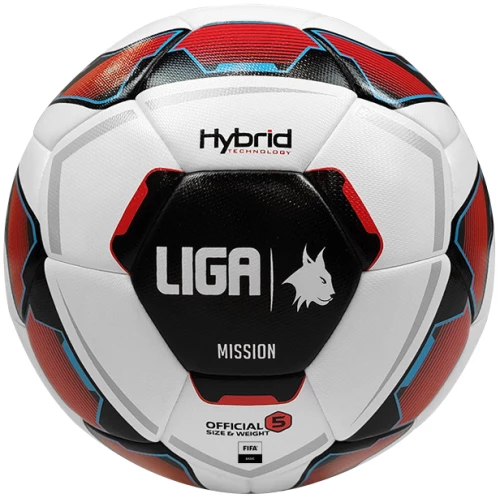 SOCCER BALL MISSION (Red/Grey/Cyan) LIGASPORT V