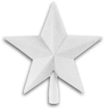 Κορυφή Δέντρου Λευκό Με Γκλίτερ 23cm Πλαστική Lianos 50187193