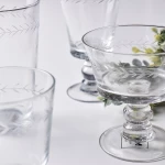 Ποτήρι ουίσκυ γυάλινο με φύλλα MSA Collection 20-46-767