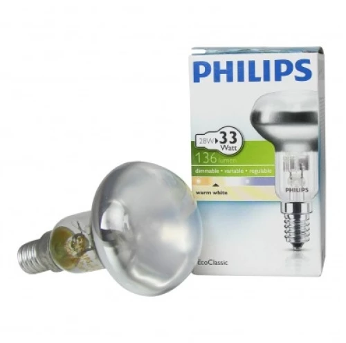 ΛΑΜΠΑ ΑΛΟΓΟΝΟΥ ΚΑΘΡΕΠΤΟΥ ECO PHILIPS R50 E14 28w (252743)