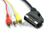 ΚΑΛΩΔΙΟ SCART ΣΕ 3 RCA 1,5Μ ΜΕ ΔΙΑΚΟΠΤΗ IN/OUT OEM