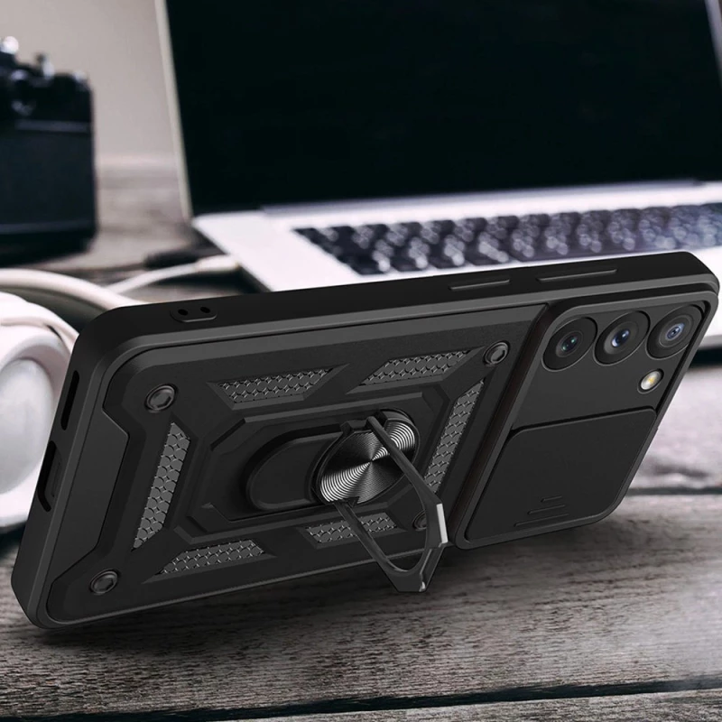 Hybrid Armor Camshield case θήκη για Samsung Galaxy A54 5G armored case with camera cover black*