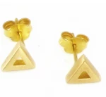 Παιδικα Χρυσα Σκουλαρίκια  Τριγωνα 14k ΠΧΣ29