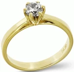 Χρυσο Μονόπετρο Δαχτυλίδι 14k 0149K