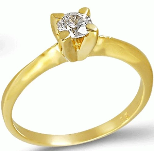 Χρυσο Μονόπετρο Δαχτυλίδι 14k 0432Κ