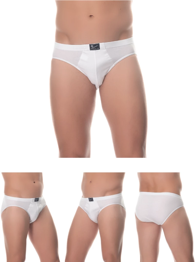 ΠΡΟΣΦΟΡΑ 4 ΑΝΔΡΙΚA ΣΛΙΠ LIDO UNDERWEAR - ΛΕΥΚΟ 100% BAMBAKI
