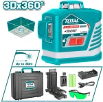 TOTAL Αλφάδι LASER 3D Αυτο-Οριζοντιούμενο με πράσινες ακτίνες (TLL255245)