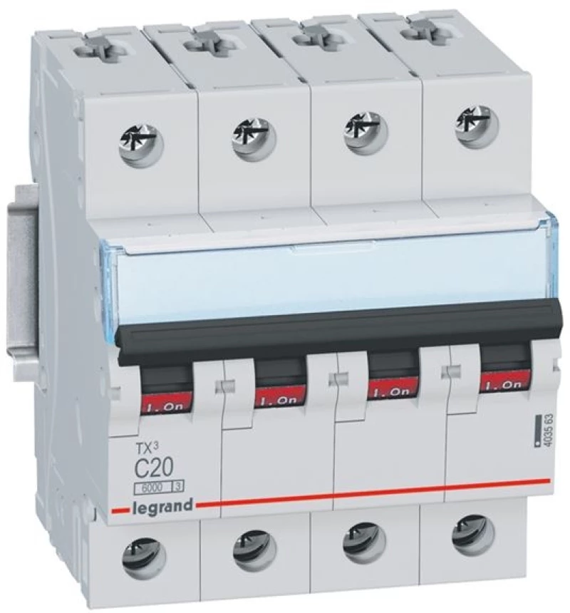 TX3 ΑΣΦΑΛΕΙΑ 6kA ΤΥΠΟΥ C 4Π 16Α - (403562) Legrand