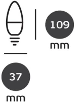 Λάμπα led κερί 9W, E14, 3000K, 200o, 806lm - Vk (VK/05177/EI/W)