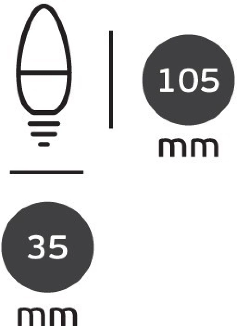 Λάμπα led κερί 6W E14 3000K 180o 540lm - Vk (VK/05083/EI/W)