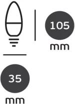 Λάμπα led κερί 6W E14 3000K 180o 540lm - Vk (VK/05083/EI/W)