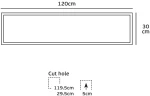 Βάση χωνευτή για LED panel 120x30 VK/04041 με σετ μεταλλικών κλιπς - Vk ( VK/04041/RF)
