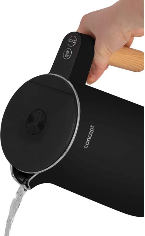 Concept RK3301 Salt & Pepper Ηλ. βραστήρας ανοξείδωτος 1,5L Μάυρο / Ξύλο