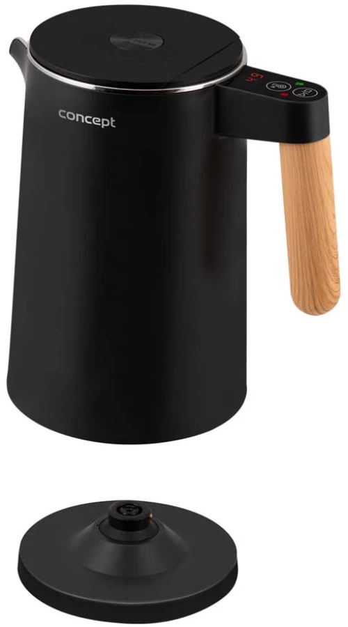 Concept RK3301 Salt & Pepper Ηλ. βραστήρας ανοξείδωτος 1,5L Μάυρο / Ξύλο