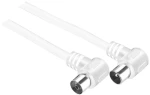 GoGen COAX15MFM01 RF Καλώδιο κεραίας λευκό αρσ-θηλ γωνιακό 15μ.