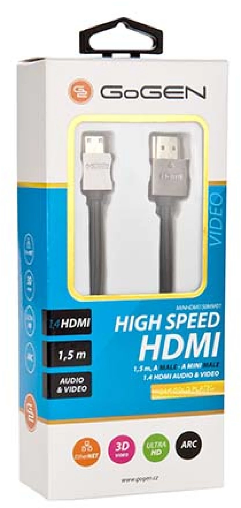 GoGEN HDMI150MM02 βύσμα HDMI (MALE) - βύσμα HDMI (MALE) 1.5m