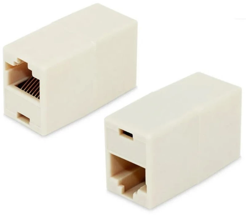 Μούφα RJ45  Θηλυκό σε RJ45 Θηλυκό Εξάρτημα UTP (Λευκό) (OEM)