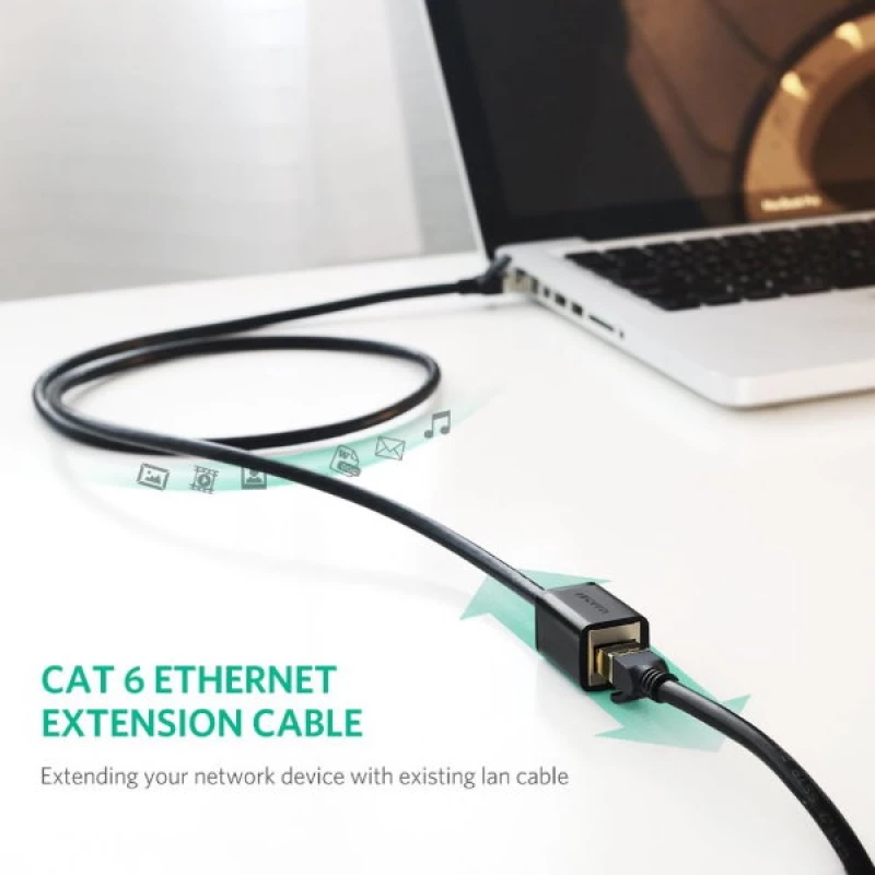 UGREEN NW112  Καλώδιο Επέκτασης Δικτύου RJ45 Cat 6 (26AWG) (3m) (Μαύρο)